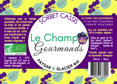 Sorbet cassis