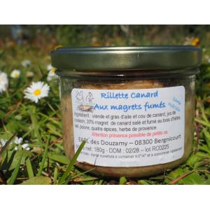 Terrine de rillette de canard au magret fumé