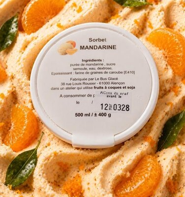 Sorbet plein fruit mandarine