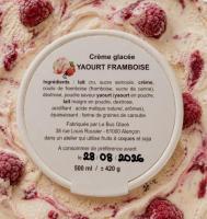Créme glacée yahourt framboise