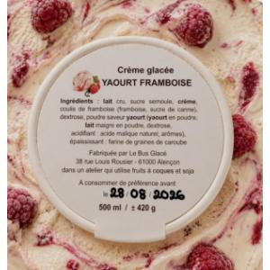 Créme glacée yahourt framboise