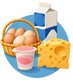 Produits laitiers, oeufs